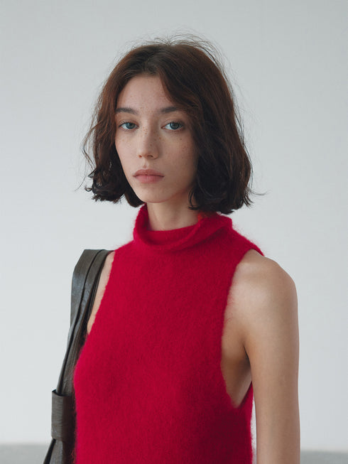 Leslie Mohair Turtleneck Vest